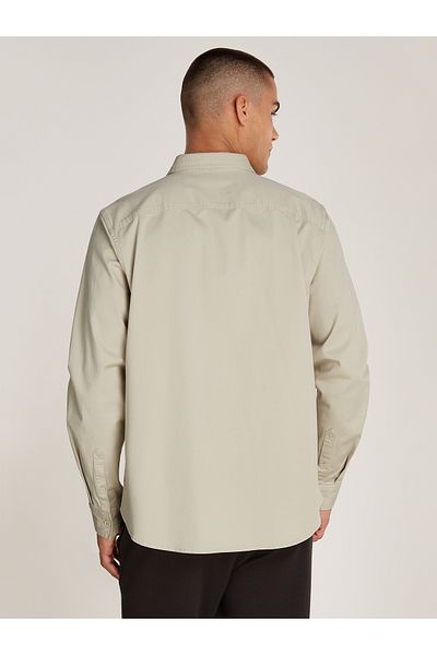 Calvin Klein Calvin Klein Men Beige Woven Label Shirt