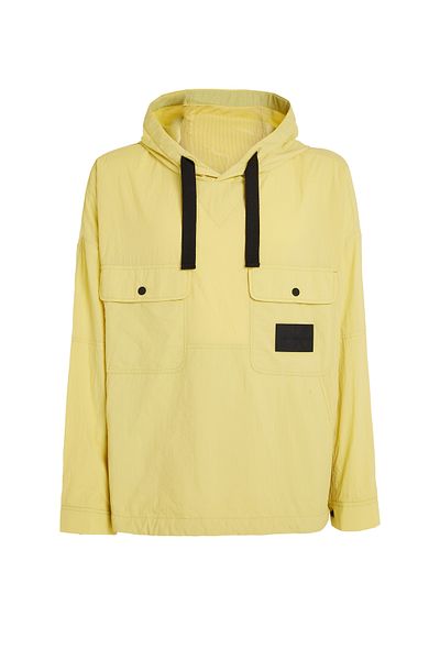 Calvin Klein Men Yellow Sand Logo Detail Drawstring Hood Jacket
