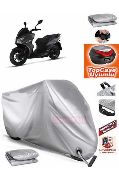 AutoZEL Sym Jet 14 200i ABS حقيبة خلفية متوافقة مع القماش المشمع للمحرك (الوص...