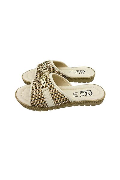 shoemio Γυναικείες παντόφλες Lenora Straw Buckle
