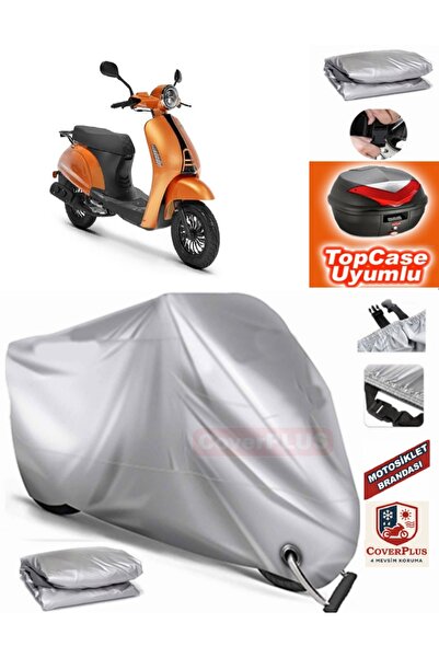 MotoEN قفل رمادي متوافق مع Kuba Blueberry Tarpaulin Topcase Back Bag متوافق م...
