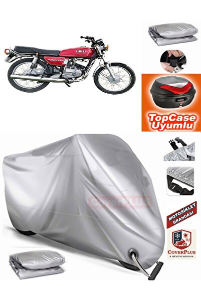 MotoEN قفل رمادي متوافق مع Yamaha RX 135 قماش القنب Topcase الخلفي حقيبة متوا...