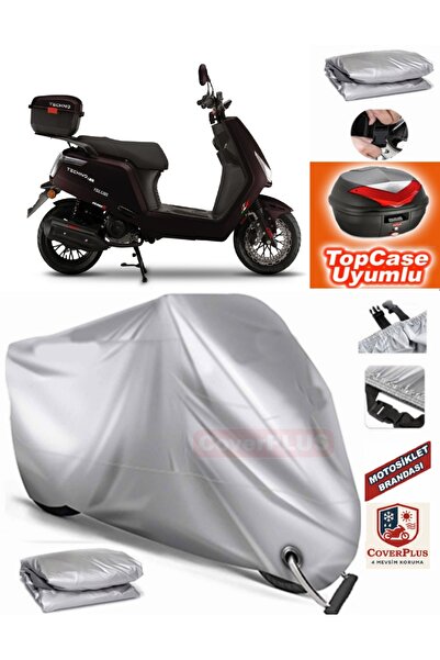 MotoEN Gray Lock Compatible Falcon Techno 50 Efi Tarpaulin Topcase Rear Bag C...