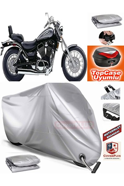 MotoEN قفل رمادي متوافق مع سوزوكي VL 1400 دخيل القماش المشمع Topcase الخلفي ح...