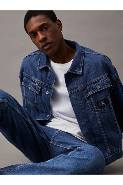 Calvin Klein Men Denim Dark Boxy Denim Jacket