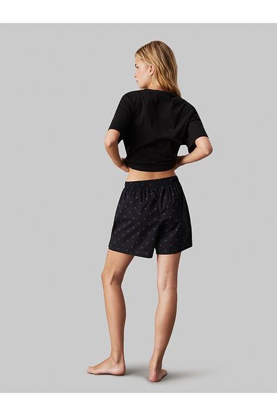 Calvin Klein Women Black Short Sleeves Shorts Pyjama Set