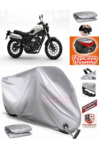MotoEN Gray Lock Compatible Honda Cl 250 Tarpaulin Topcase Rear Bag Compatibl...