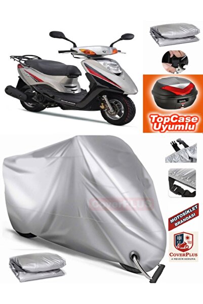 MotoEN Gray Lock Compatible Yamaha Cygnus Rs Tarpaulin Topcase Rear Bag Compa...