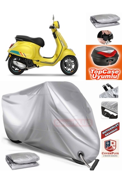 AutoZEL غطاء محرك متوافق مع حقيبة Vespa Primavera 150 S الخلفية (متوافق مع ال...