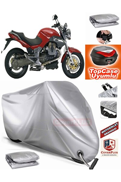 MotoEN Gray Lock Compatible Moto Guzzi Breva V 1100 Tarpaulin Topcase Rear Ba...