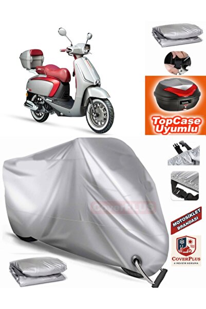 MotoEN Gray Lock Compatible Arora Mojito 50 Tarpaulin Topcase Back Bag Compat...