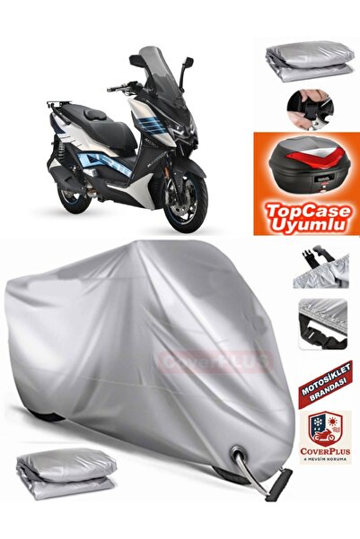 CoverPlus Gri Kilit Uyumlu Arora Chinf 318 Motor Brandası Arka Çanta Uyumlu,L...
