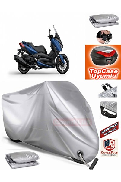 MotoEN Gray Lock Compatible Yamaha X-Max 400 Abs Tarpaulin Topcase Rear Bag C...