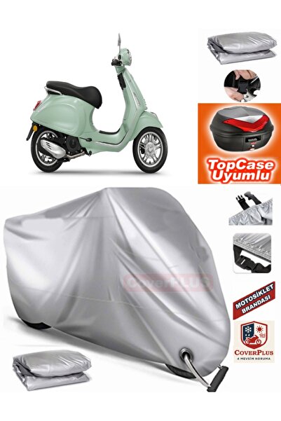 MotoEN قفل رمادي متوافق مع Vespa Primavera 125 قماش القنب Topcase الخلفي حقيب...