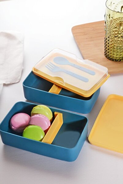 Home 2 Layer Food Storage Container 9 Piece Microwave Compatible Lunch Box Green