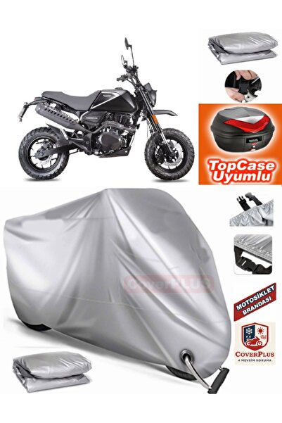 MotoEN قفل رمادي متوافق مع Brixton Crossfire 125 XS قماش القماش الخلفي Topcas...