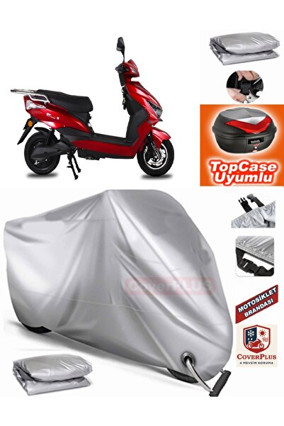 MotoEN قفل رمادي متوافق مع StmaxTempo 3000 قماش القنب Topcase الخلفي حقيبة مت...