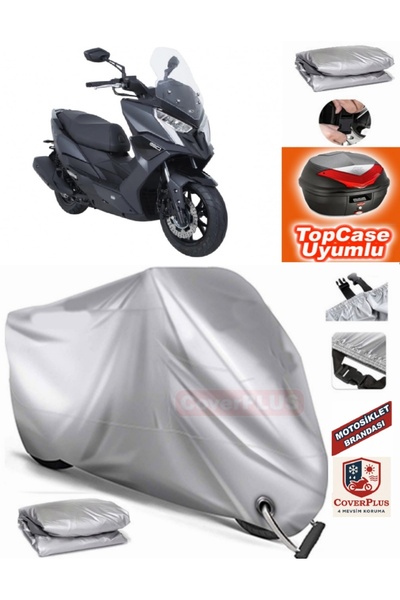 AutoZEL غطاء محرك متوافق مع حقيبة Kymco Dink R 150 الخلفية (متوافق مع التوصيل...
