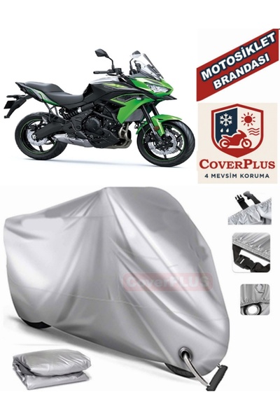 MotoEN قماش القنب المتوافق مع القفل الرمادي لدراجة Kawasaki Versys 650 للدراج...