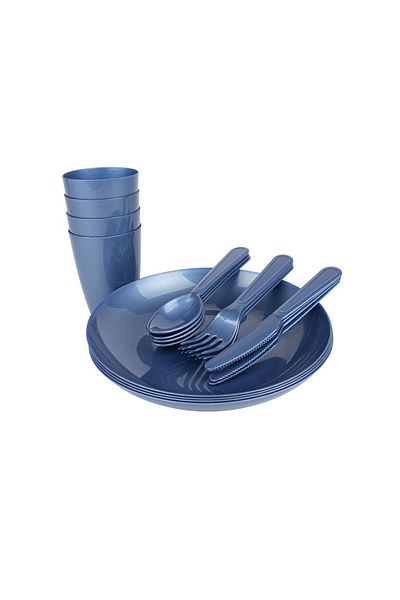 Ar Armese Picnic Set Practical Does Not Take up Space Picnic Plate Set Picnic Utensils 20 Pieces for 4 People