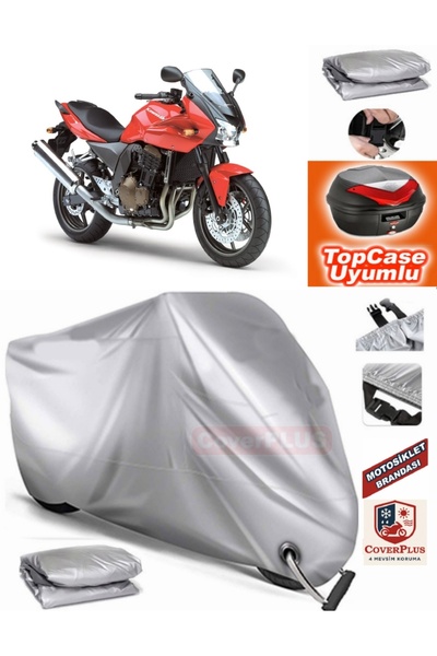 MotoEN قفل رمادي متوافق مع Kawasaki Z 750 S Canvas Topcase حقيبة خلفية متوافق...