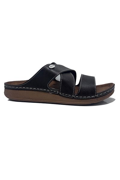 ayaktarz Enova Brown Comfortable Stylish Outward Men's Slippers
