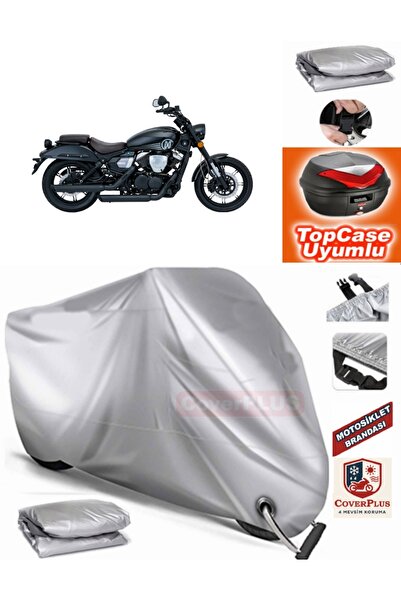 MotoEN Gray Lock Compatible Mondial 250 Nevada Tarpaulin Topcase Rear Bag Com...