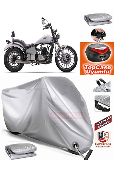 MotoEN Gray Lock Compatible Regal Raptor Daytona 250 Tarpaulin Topcase Rear B...