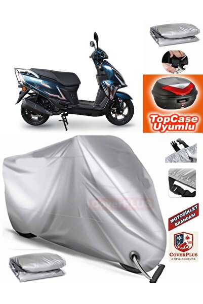 MotoEN قفل رمادي متوافق مع Falcon Mocco 50 قماش القنب Topcase الخلفي حقيبة مت...
