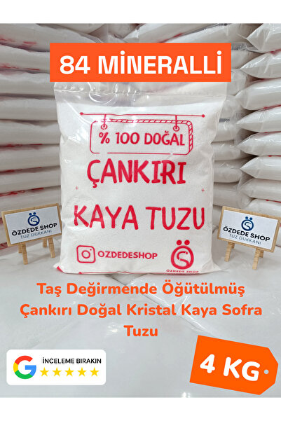 Özdede Shop ÖĞÜTÜLMÜŞ DOĞAL ÇANKIRI KAYA TUZU 4 kg