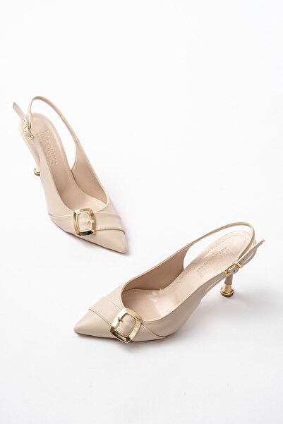 CanBambi الكعب العالي من الجلد البيج