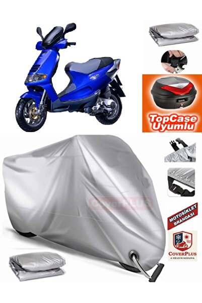 MotoEN Gray Lock Compatible Piaggio Skipper 150 Tarpaulin Topcase Rear Bag Co...