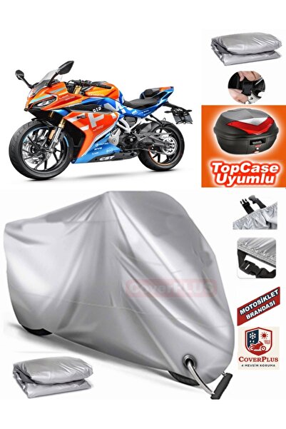 MotoEN Gray Lock Compatible Cf Moto 450Sr Tarpaulin Topcase Rear Bag Compatib...
