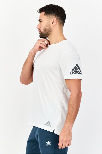 adidas Men Sportswear Fit Short Sleeves Training T-Shirts, White