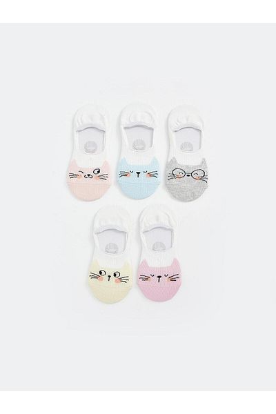 LC Waikiki LCW Детски шарени чорапи за момичета, комплект от 5 броя (S5)