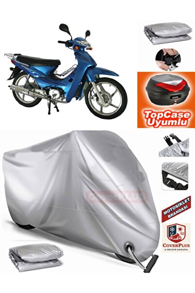 MotoEN Gray Lock Compatible Mondial 100 Ukh Tarpaulin Topcase Rear Bag Compat...