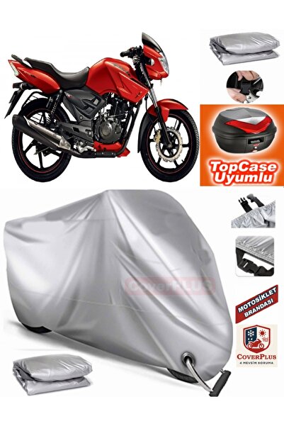MotoEN Gray Lock Compatible Tvs Apache Rtr 150 Tarpaulin Topcase Rear Bag Com...