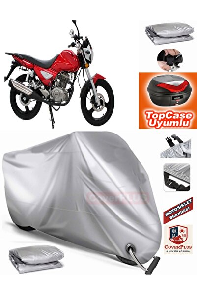 MotoEN Gray Lock Compatible Mondial 150 Ut Tarpaulin Topcase Rear Bag Compati...