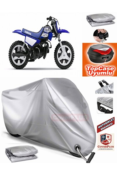 MotoEN Gray Lock Compatible Yamaha Pw 50 Tarpaulin Topcase Rear Bag Compatibl...