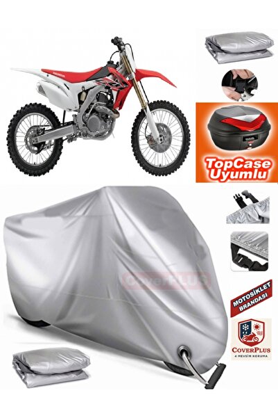 MotoEN Gray Lock Compatible Honda Crf 450 R Tarpaulin Topcase Rear Bag Compat...