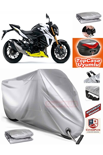 MotoEN قفل رمادي متوافق مع سوزوكي GSX-S 750 ABS القماش المشمع Topcase الخلفي ...