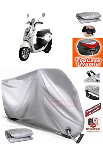 MotoEN Gray Lock Compatible Sym Mio 100 Tarpaulin Topcase Back Bag Compatible...