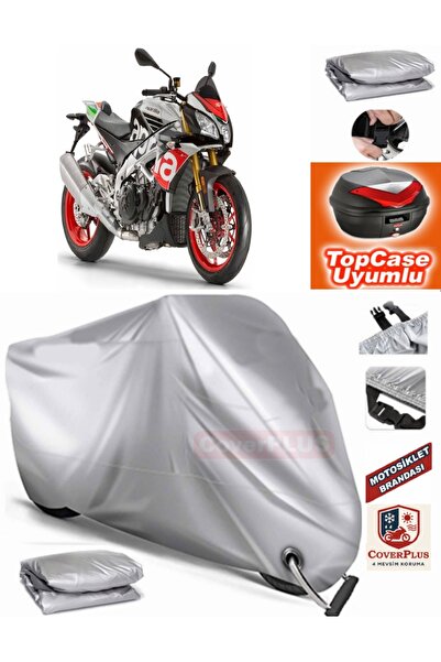 MotoEN قفل رمادي متوافق مع Aprilia Tuono V4 1100 Factory Tarpaulin Topcase ال...