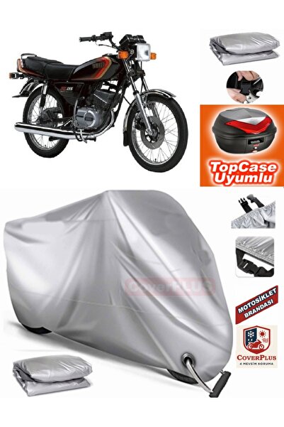 MotoEN قفل رمادي متوافق مع Yamaha RX 115 قماش القنب Topcase الخلفي حقيبة متوا...