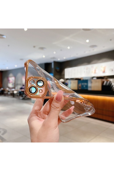 PSGT Apple ( Iphone 12 Pro ) Kılıf Magsafe Kamera Lensli Korumalı Şeffaf Silikon Kapak
