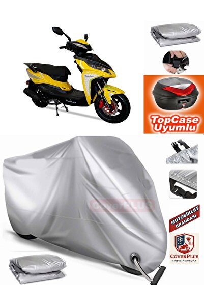 MotoEN Gray Lock Compatible Motolux Rossi 50 Tarpaulin Topcase Rear Bag Compa...