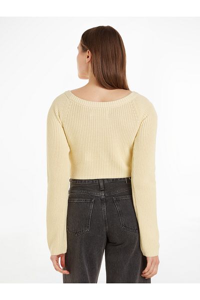 Calvin Klein Women Vanilla Woven Label Sweater