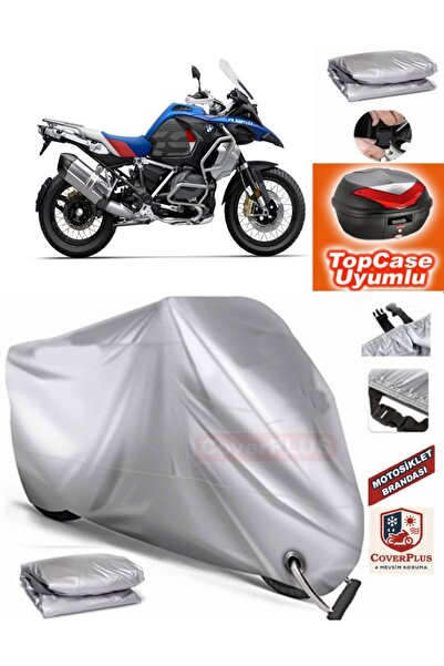 MotoEN Gray Lock Compatible Bmw R 1250 Gs Adventure Tarpaulin Topcase Rear Ba...