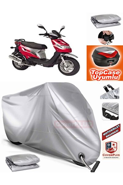 MotoEN Gray Lock Compatible Legal Popcorn 90 Tarpaulin Topcase Back Bag Compa...