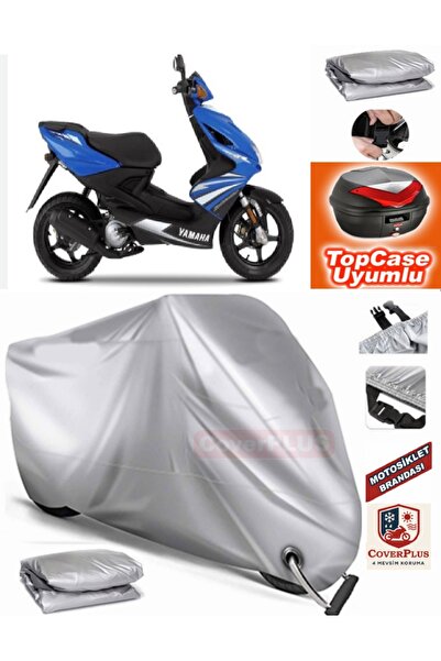 MotoEN Gray Lock Compatible Yamaha Aerox 100 Tarpaulin Topcase Rear Bag Compa...